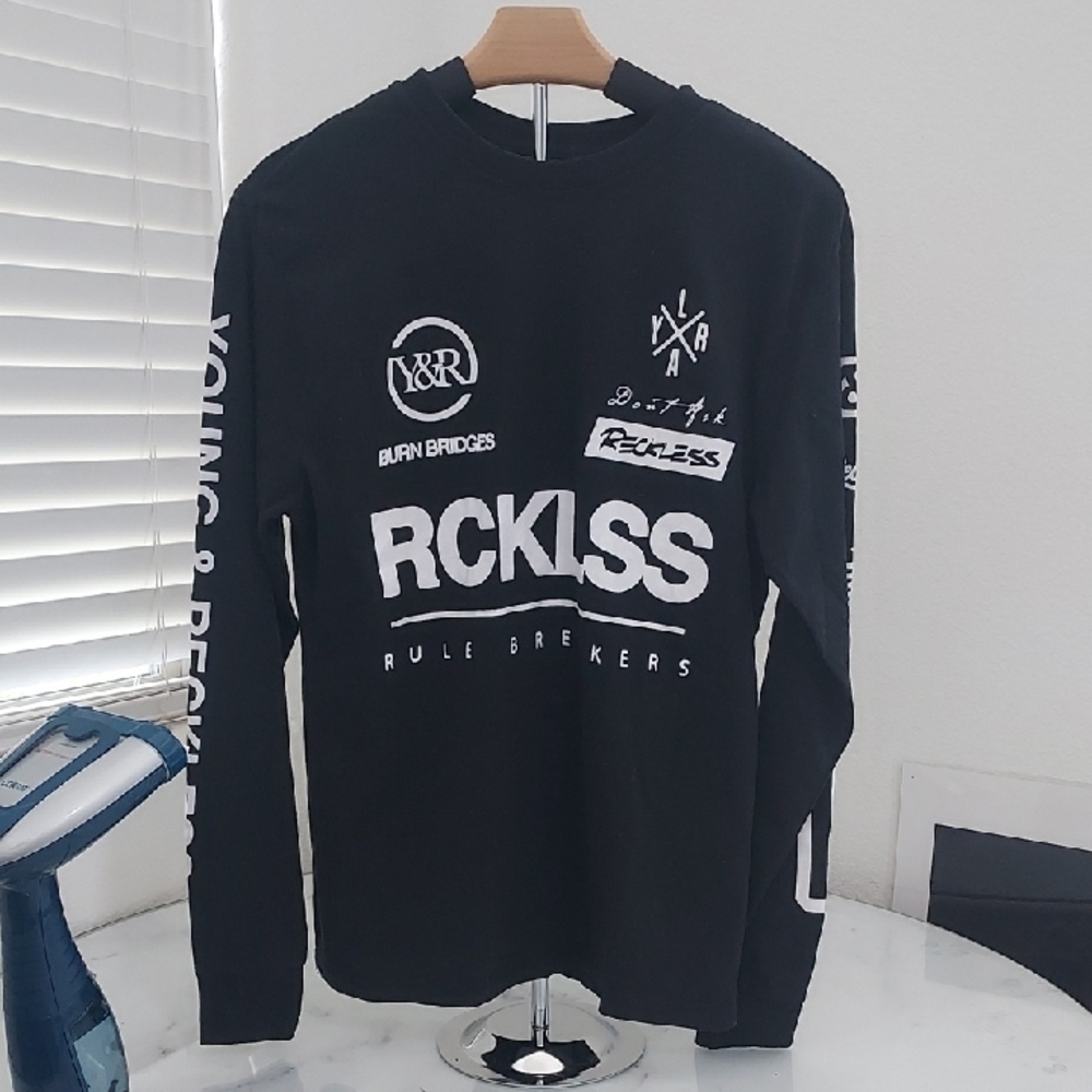 Young & Reckless Black Long Sleeve Tee Urban Style